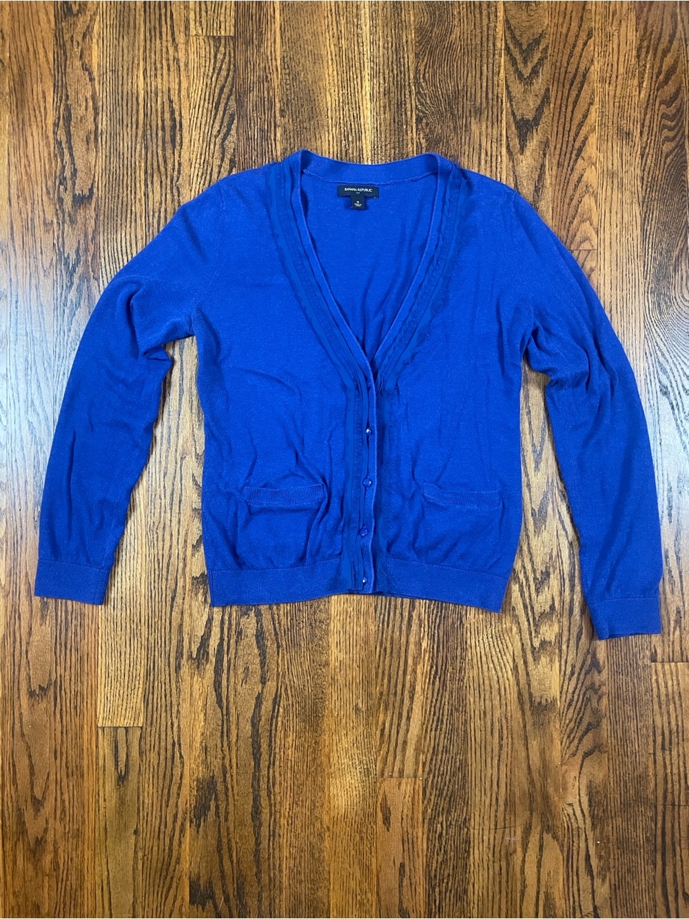 Banana Republic Royal Blue V-Neck Cardigan